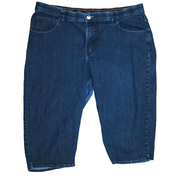 Lee Riders Capri's Shorts 22W High Rise Stretch Denim - Picture 1 of 7